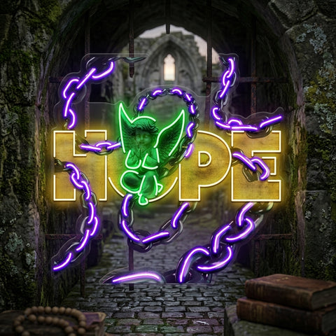 Hope Breaks The Limit Collapse Art LED Neon Sign Light Pop Art