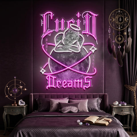 Dreamy Cupid Dreams Collapse Art LED Neon Sign Light Pop Art