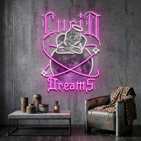 Dreamy Cupid Dreams Collapse Art LED Neon Sign Light Pop Art