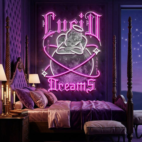 Dreamy Cupid Dreams Collapse Art LED Neon Sign Light Pop Art