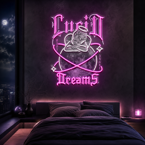 Dreamy Cupid Dreams Collapse Art LED Neon Sign Light Pop Art