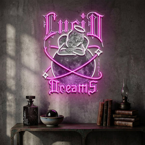 Dreamy Cupid Dreams Collapse Art LED Neon Sign Light Pop Art