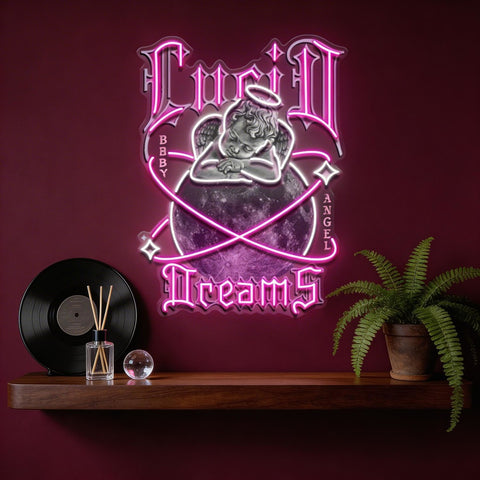 Dreamy Cupid Dreams Collapse Art LED Neon Sign Light Pop Art