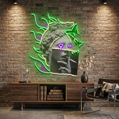 Smoking Art In Collapse Art LED Neon Sign Light Pop Art
