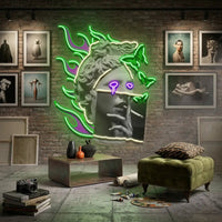 Smoking Art In Collapse Art LED Neon Sign Light Pop Art