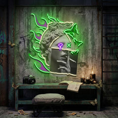 Smoking Art In Collapse Art LED Neon Sign Light Pop Art
