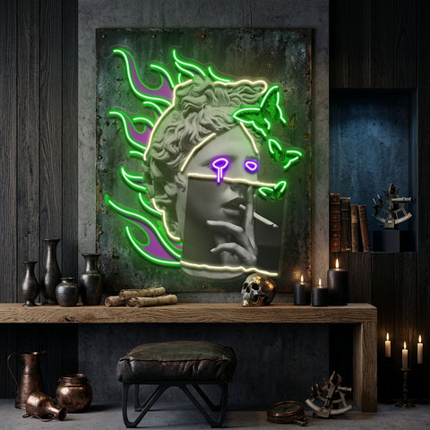 Smoking Art In Collapse Art LED Neon Sign Light Pop Art