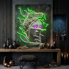 Smoking Art In Collapse Art LED Neon Sign Light Pop Art