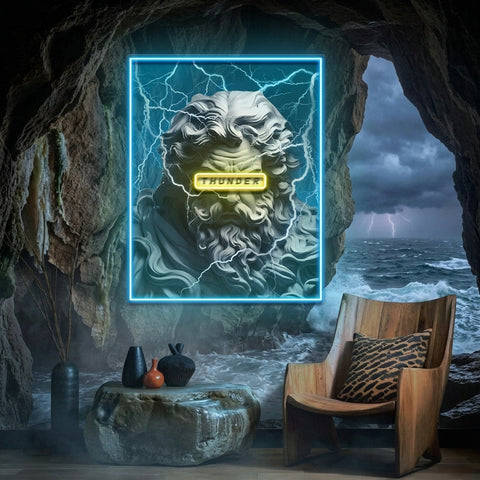 Ancient Thunder God Collapse Art LED Neon Sign Light Pop Art