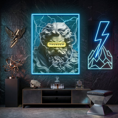 Ancient Thunder God Collapse Art LED Neon Sign Light Pop Art