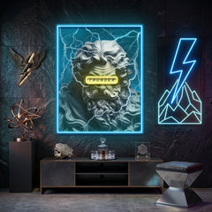 Ancient Thunder God Collapse Art LED Neon Sign Light Pop Art