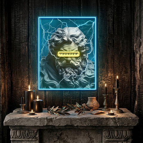 Ancient Thunder God Collapse Art LED Neon Sign Light Pop Art