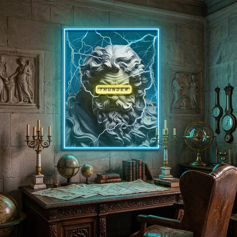 Ancient Thunder God Collapse Art LED Neon Sign Light Pop Art