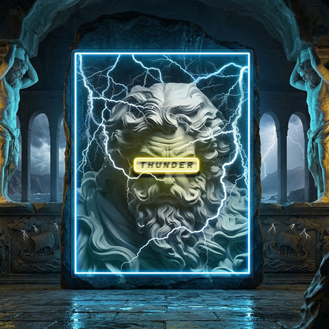 Ancient Thunder God Collapse Art LED Neon Sign Light Pop Art