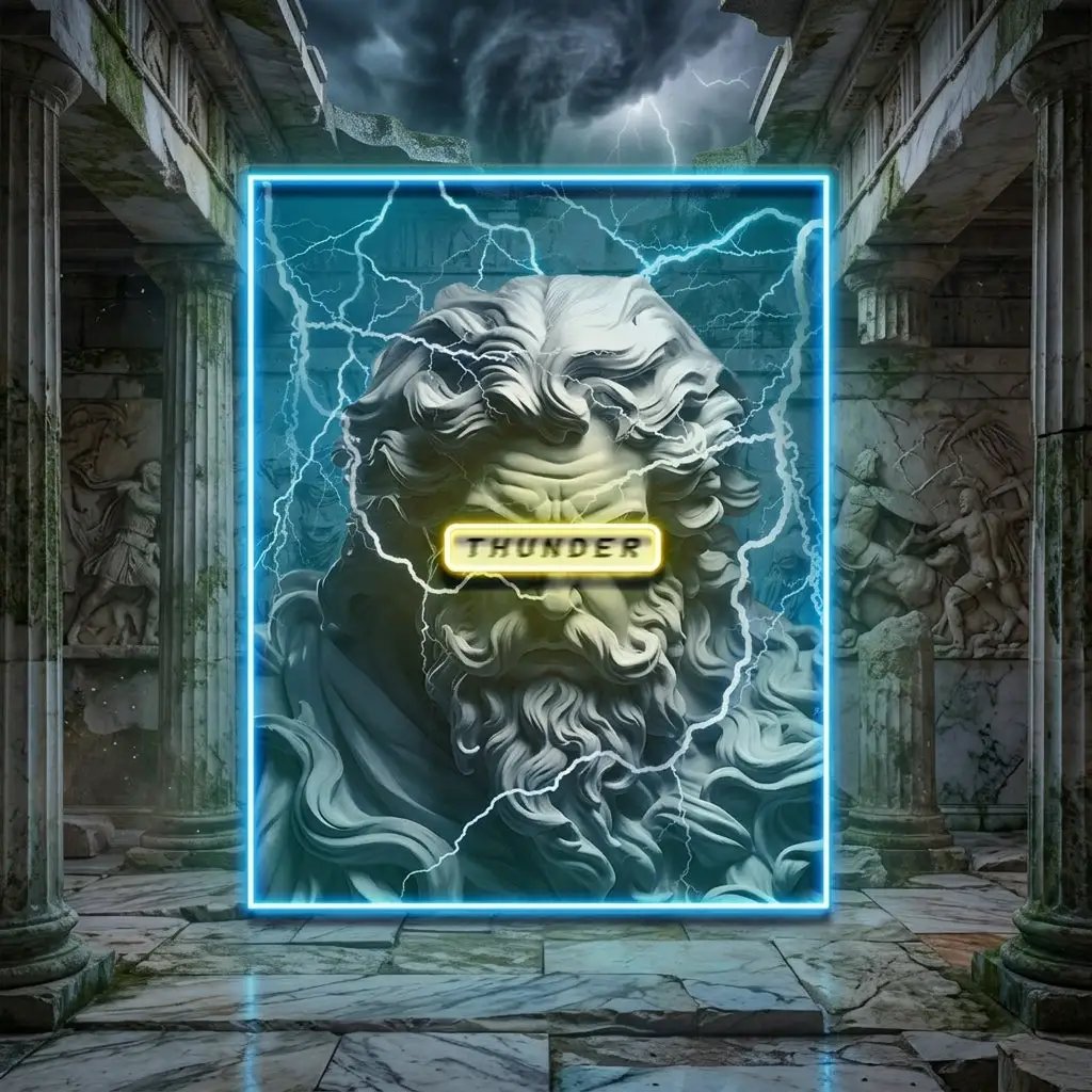Ancient Thunder God Collapse Art LED Neon Sign Light Pop Art