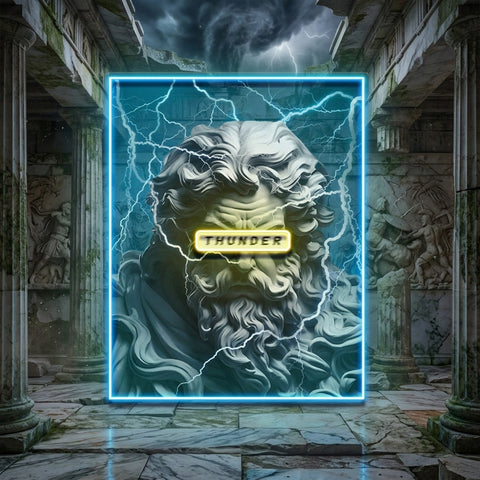 Ancient Thunder God Collapse Art LED Neon Sign Light Pop Art