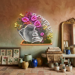 Flowers Bloom Up Collapse Art LED Neon Sign Light Pop Art