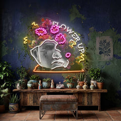 Flowers Bloom Up Collapse Art LED Neon Sign Light Pop Art
