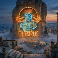 Olympus God Collapse Art LED Neon Sign Light Pop Art