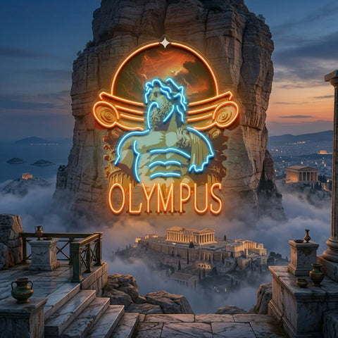 Olympus God Collapse Art LED Neon Sign Light Pop Art