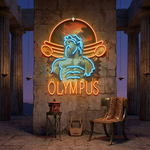 Olympus God Collapse Art LED Neon Sign Light Pop Art