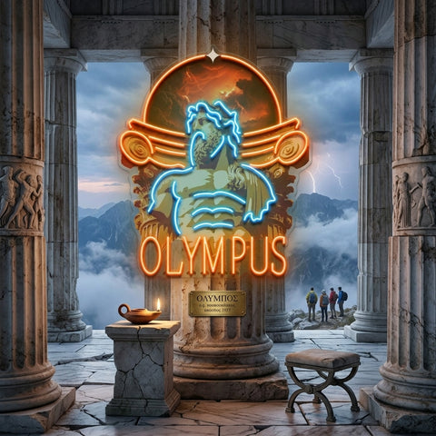 Olympus God Collapse Art LED Neon Sign Light Pop Art