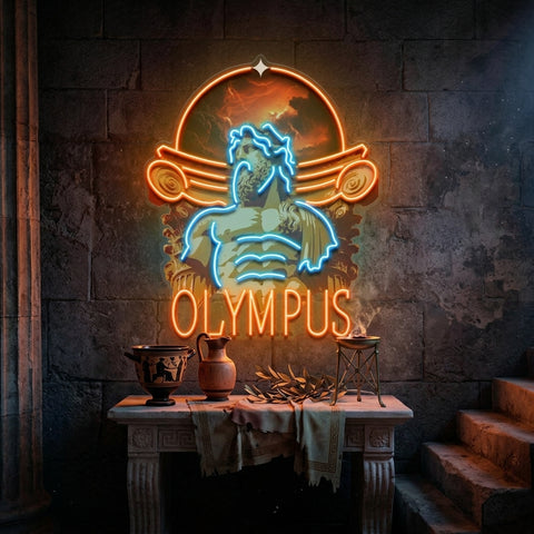 Olympus God Collapse Art LED Neon Sign Light Pop Art