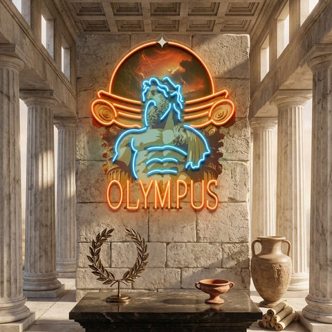Olympus God Collapse Art LED Neon Sign Light Pop Art