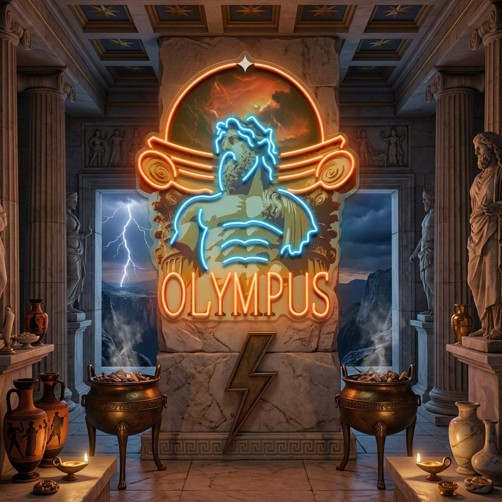 Olympus God Collapse Art LED Neon Sign Light Pop Art
