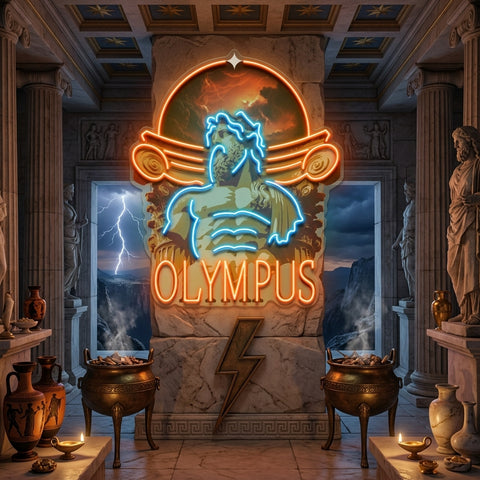 Olympus God Collapse Art LED Neon Sign Light Pop Art