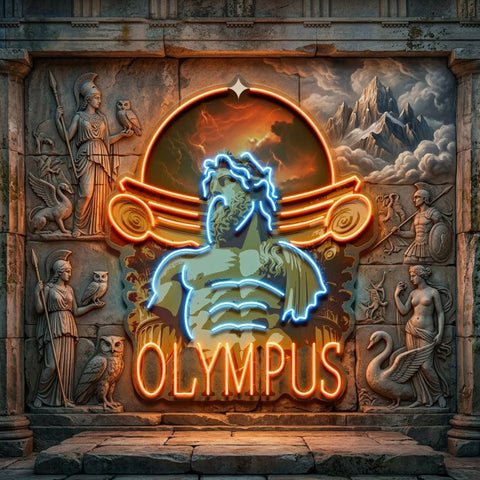Olympus God Collapse Art LED Neon Sign Light Pop Art