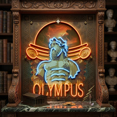Olympus God Collapse Art LED Neon Sign Light Pop Art
