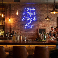 1 Tequila, 2 Tequila, 3 Tequila Floor Led Neon Sign Light