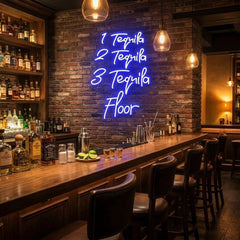 1 Tequila, 2 Tequila, 3 Tequila Floor Led Neon Sign Light