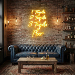 1 Tequila, 2 Tequila, 3 Tequila Floor Led Neon Sign Light