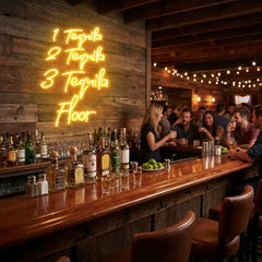 1 Tequila, 2 Tequila, 3 Tequila Floor Led Neon Sign Light