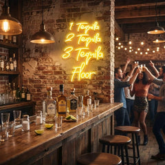 1 Tequila, 2 Tequila, 3 Tequila Floor Led Neon Sign Light