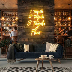 1 Tequila, 2 Tequila, 3 Tequila Floor Led Neon Sign Light
