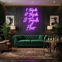 1 Tequila, 2 Tequila, 3 Tequila Floor Led Neon Sign Light