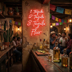 1 Tequila, 2 Tequila, 3 Tequila Floor Led Neon Sign Light