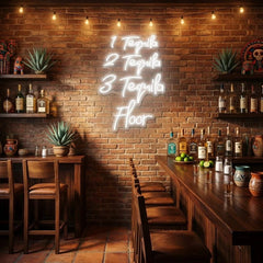 1 Tequila, 2 Tequila, 3 Tequila Floor Led Neon Sign Light