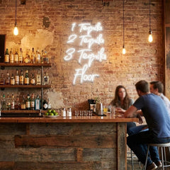 1 Tequila, 2 Tequila, 3 Tequila Floor Led Neon Sign Light