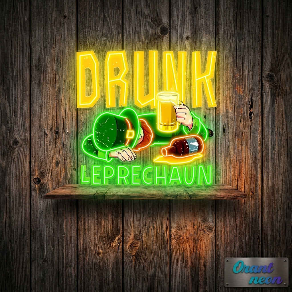 Patrick's Day Fainted Drunken Goblin Led Neon Acrylic Artwork