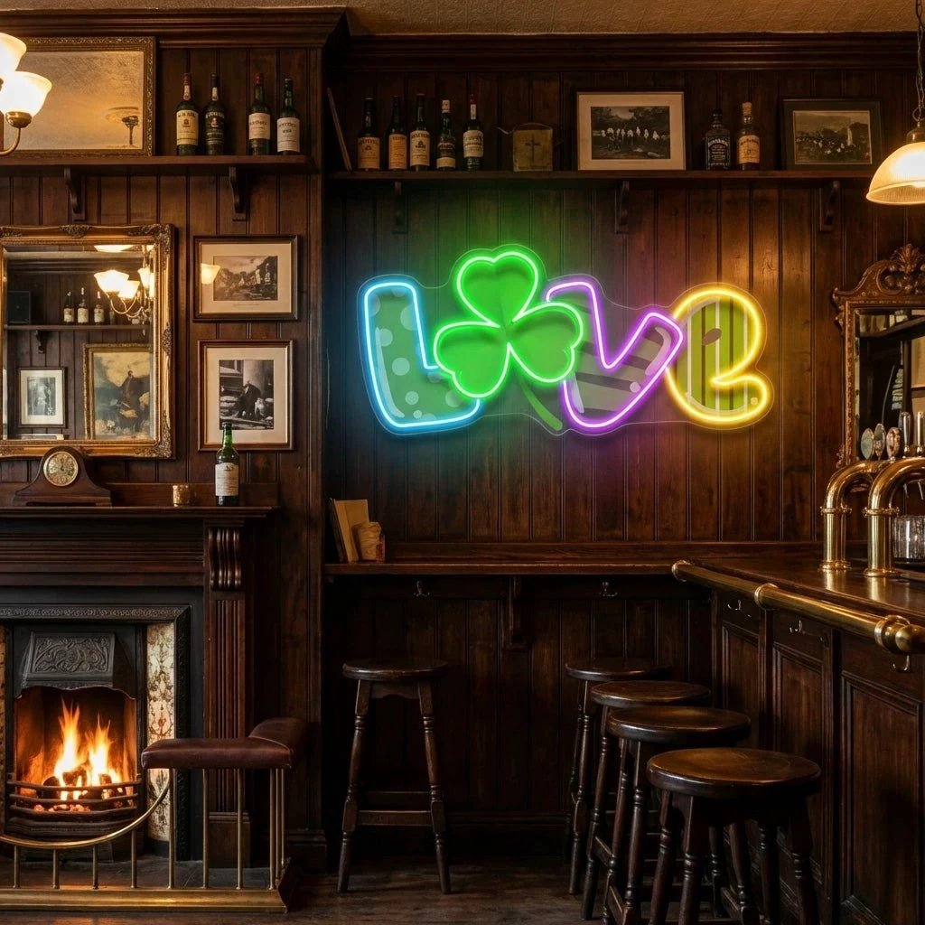 Love Saint Patrick's Day Artwork Led Neon Sign Light