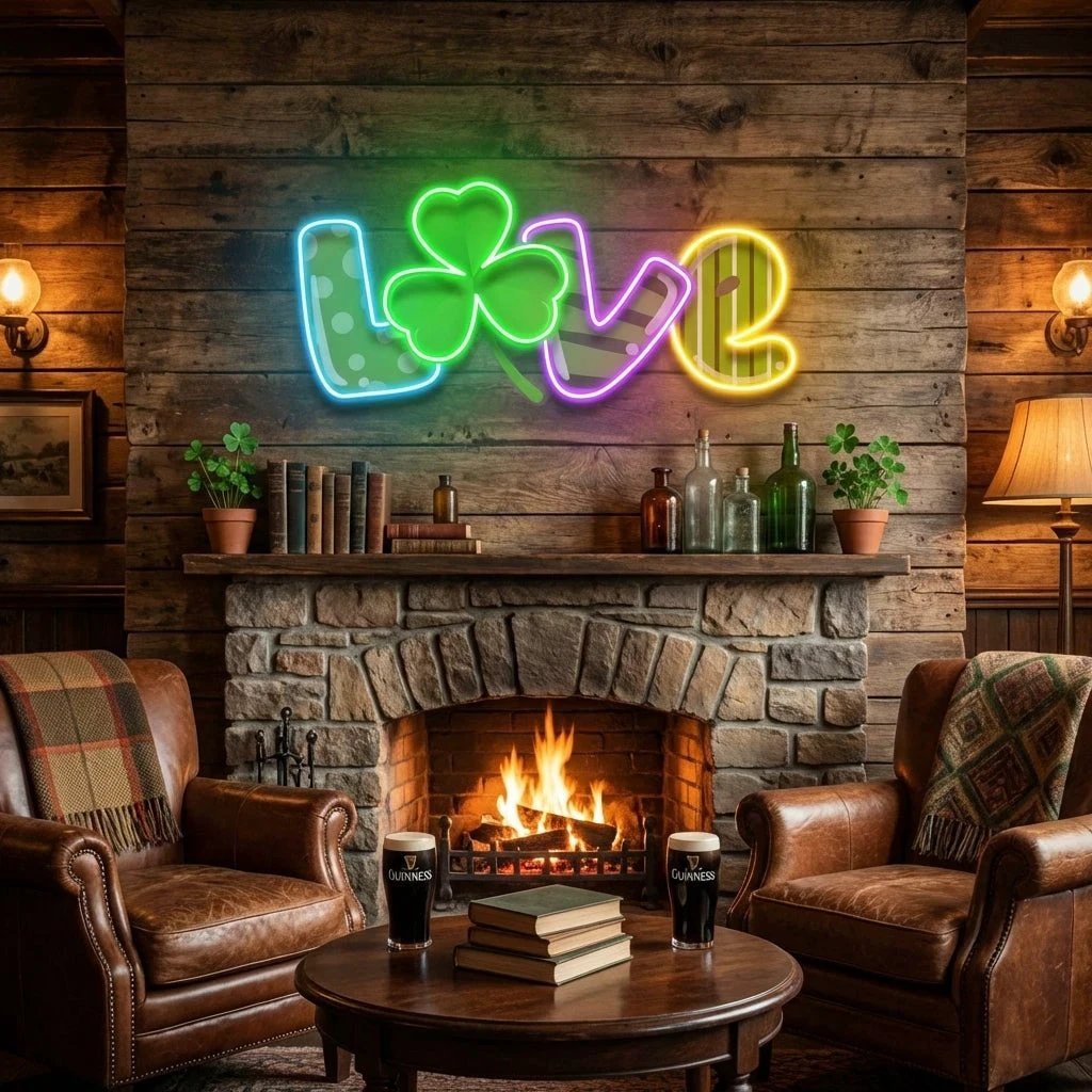 Love Saint Patrick's Day Artwork Led Neon Sign Light