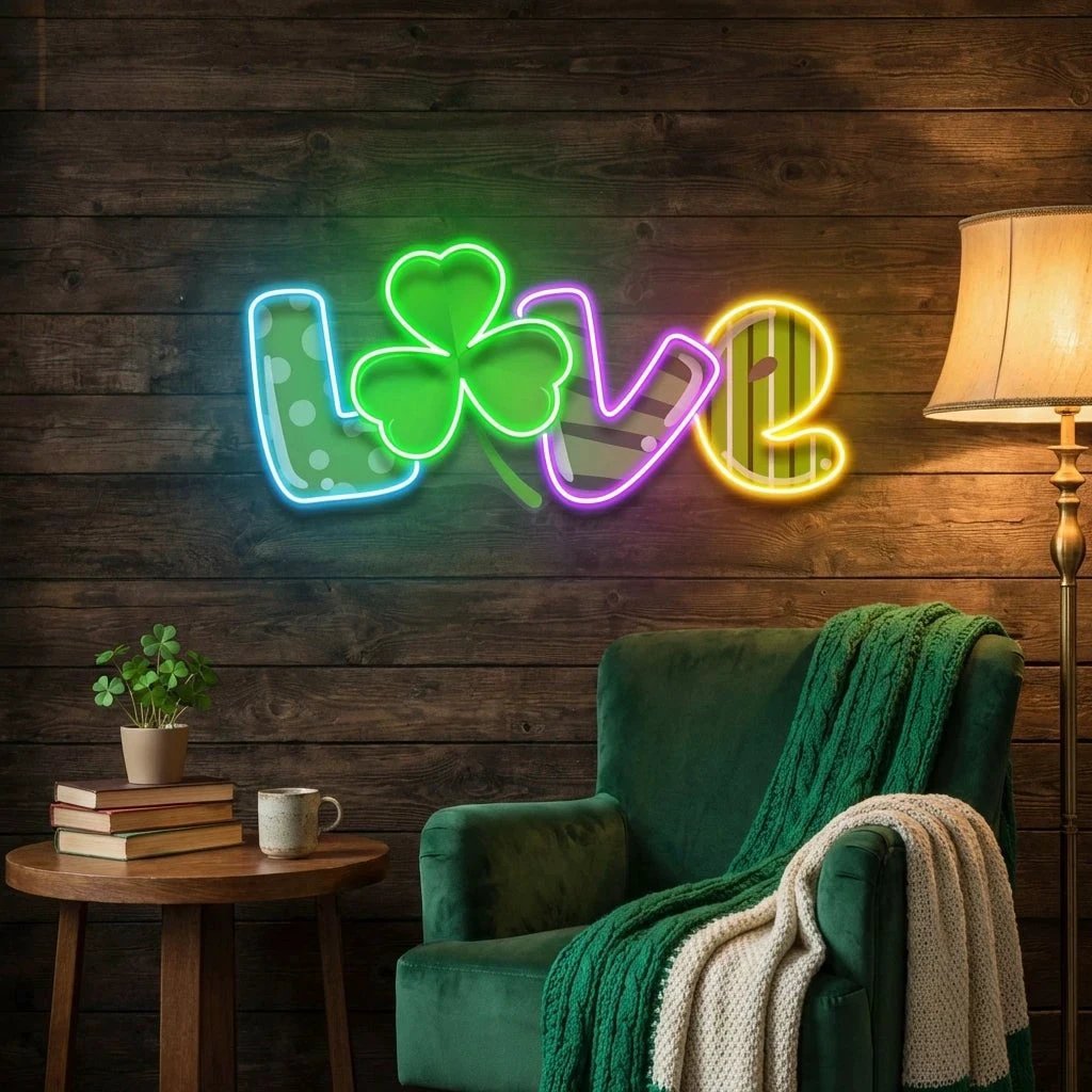 Love Saint Patrick's Day Artwork Led Neon Sign Light