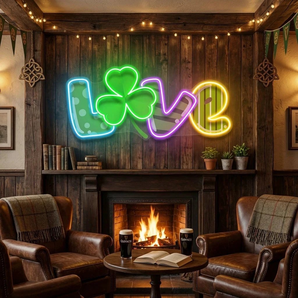 Love Saint Patrick's Day Artwork Led Neon Sign Light