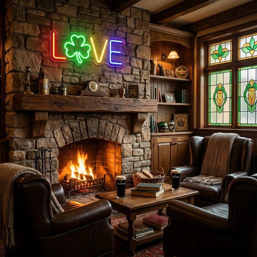 Love Saint Patrick's Day Artwork Led Neon Sign Light