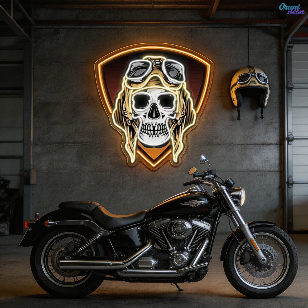 Cool Bones: Neon Skull with Glasses Neon Sign Light Artwork