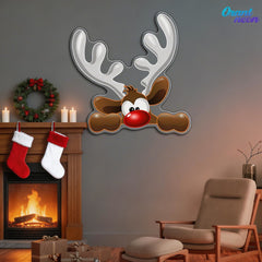 Dashing Through the Snow: Adorable Reindeer Neon Sign Light Artwork